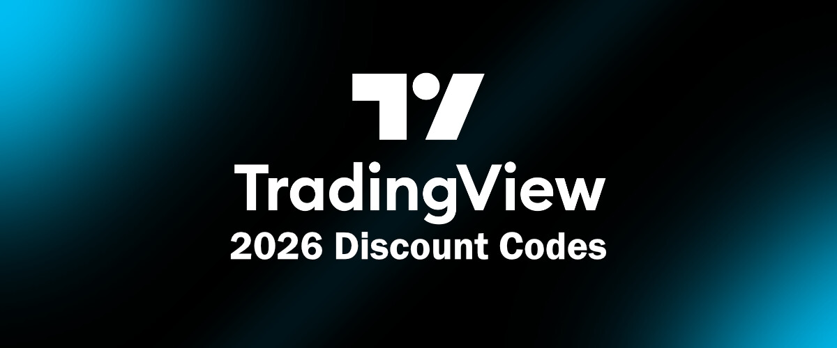 TradingView discount codes page header showing deals up to 80% off for 2026