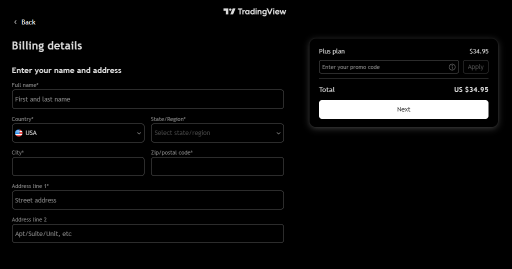 on the billing page click on the apply promo code button and then enter your promo code in the field and hit apply
